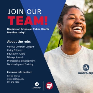 Graphic encouraging people to join Public Health Americorps