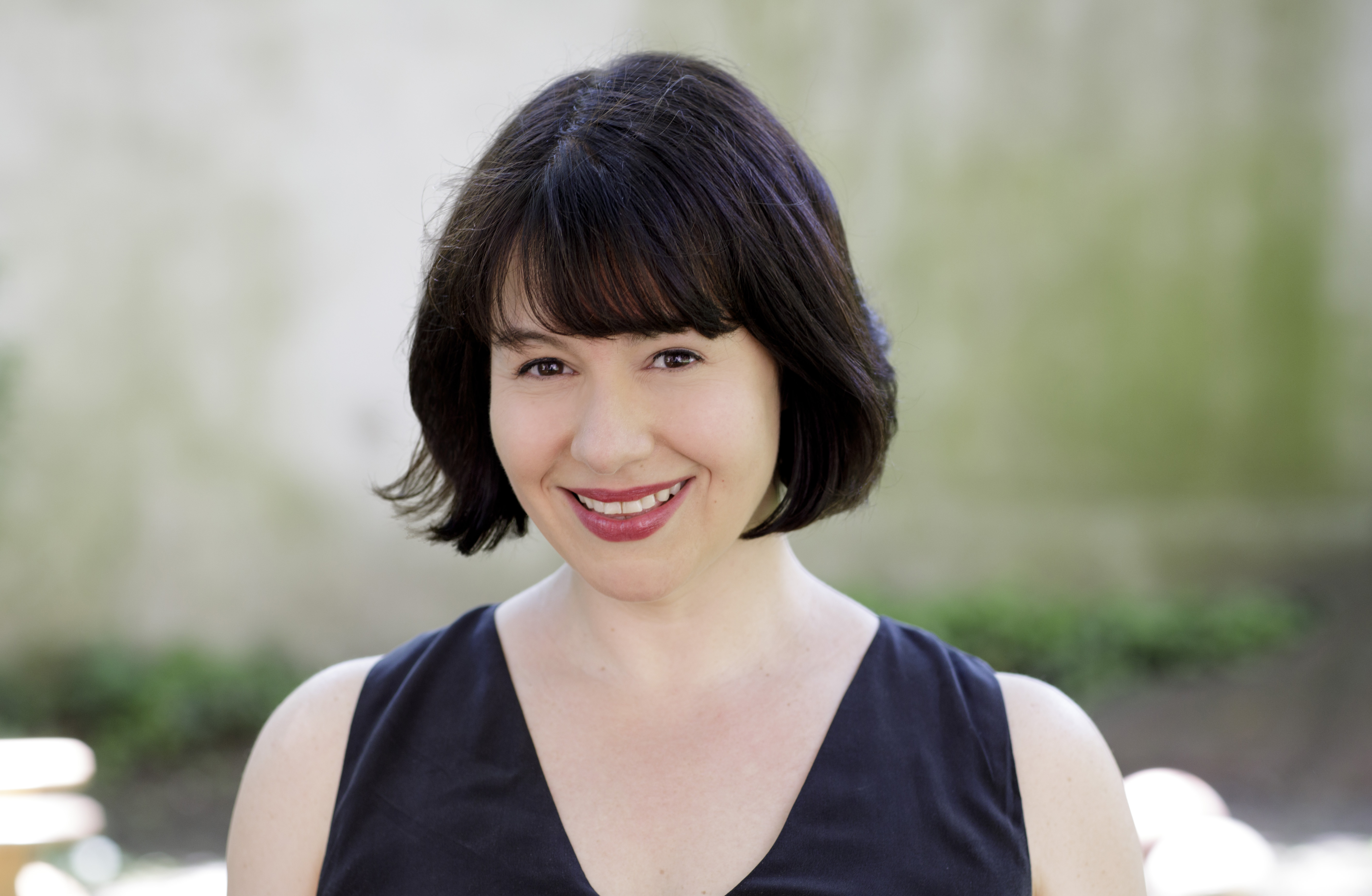 outdoor image of Michelle Goldberg smiling