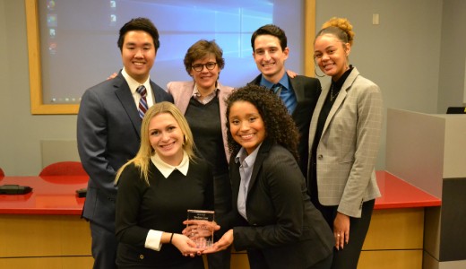 Dean Fairchild and student winners of 2019 case competition