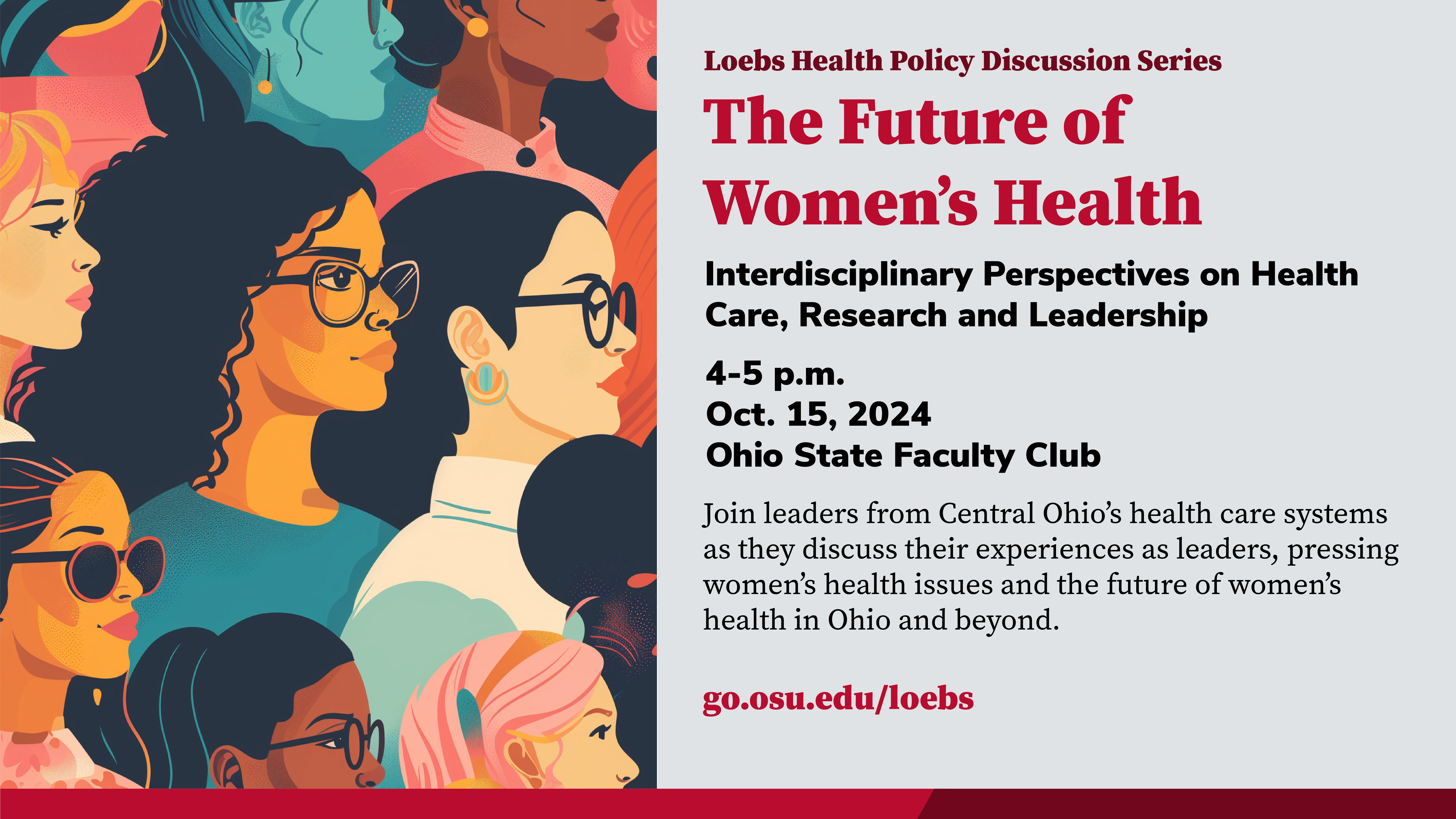 flyer for event, "The Future of Women's Health"