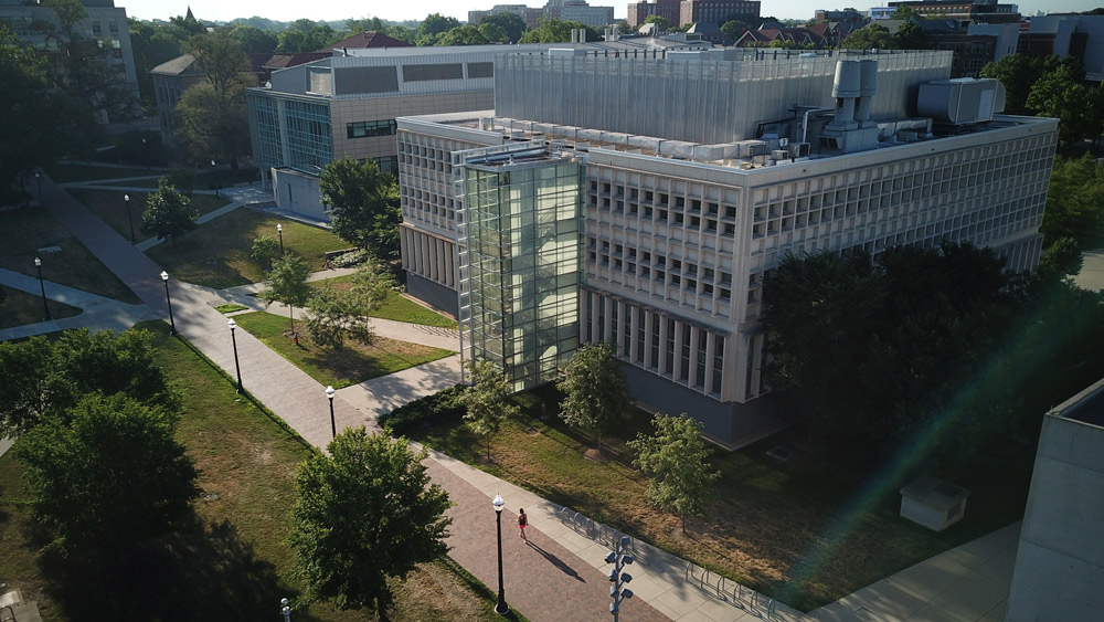 Arial photo of Cunz Hall, home to Ohio State's College of Public Health