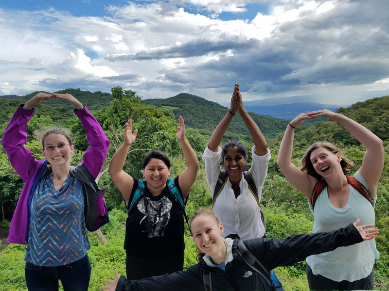 Pallavi with other students in Los Robles