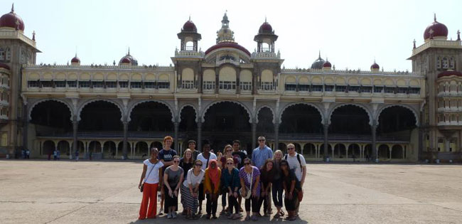 student group photo in India