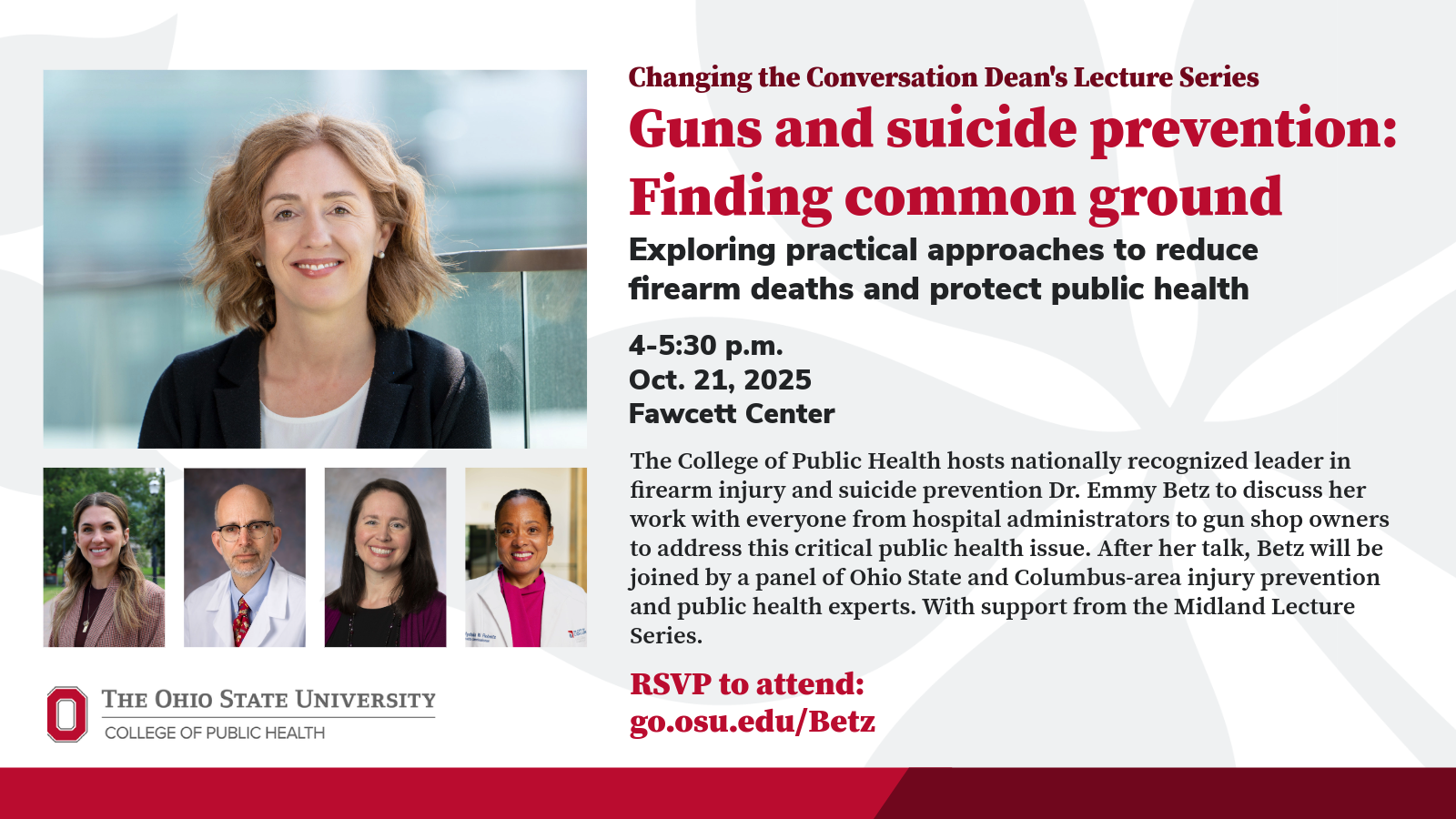 graphic for an event titles "guns and suicide prevention: Finding common ground."