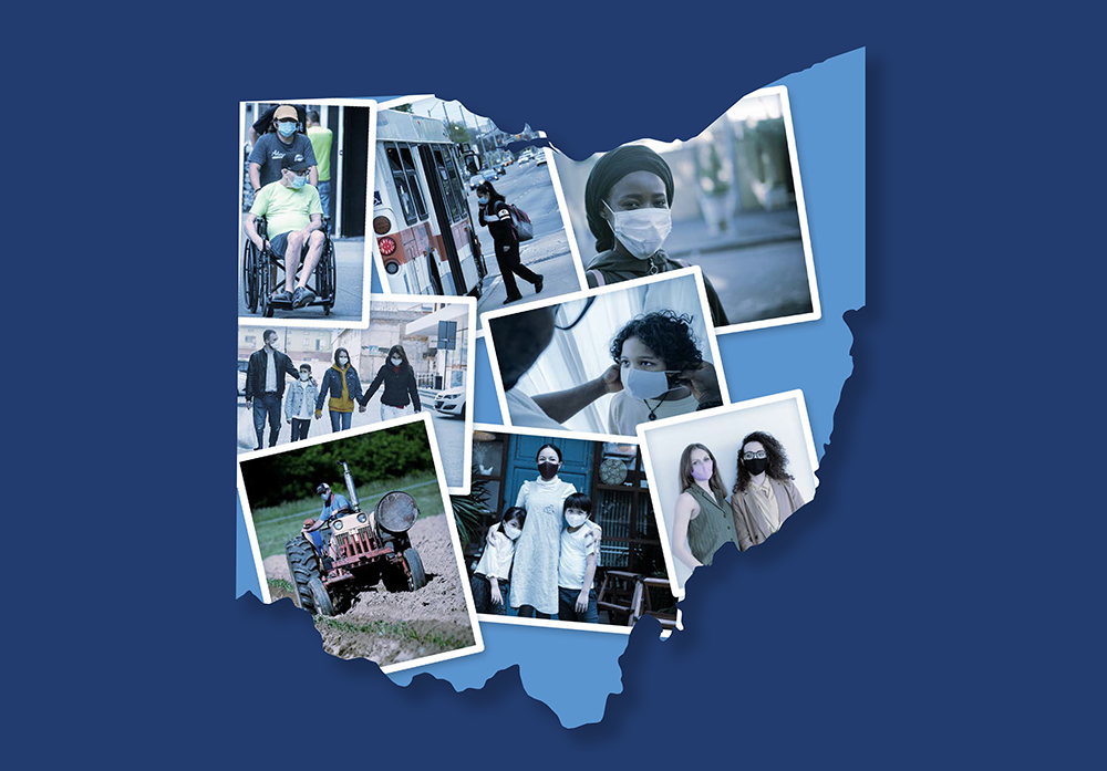 ohio map with community pictures