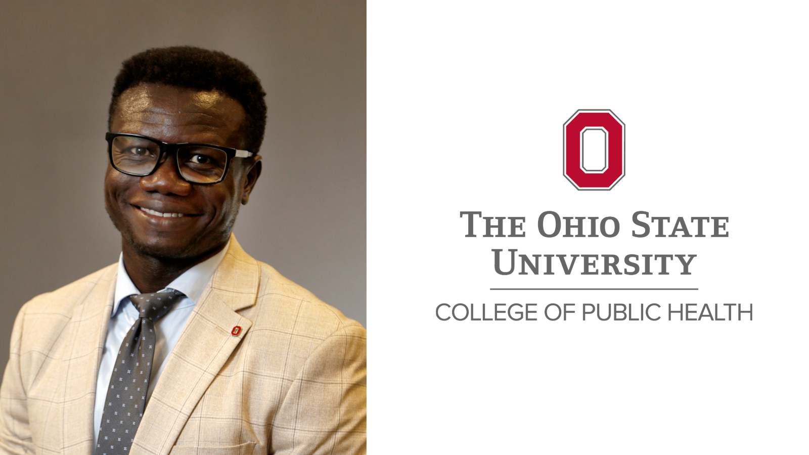 Macarius Donneyong and The Ohio State University College of Public Health logo