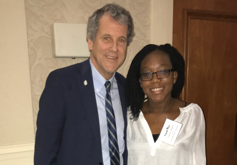 Chinenye Bosah with Ohio Sen. Sherrod Brown