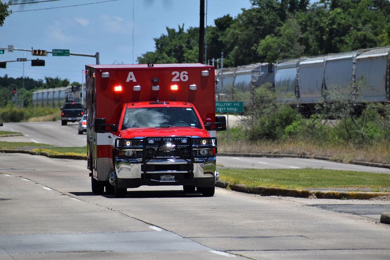 ambulance on a road