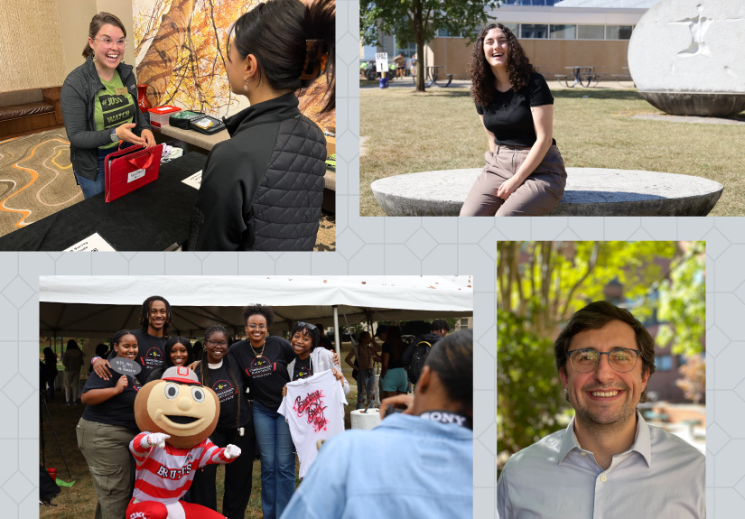 photo collage of two alumni and two current students in the BSPH-MPH program
