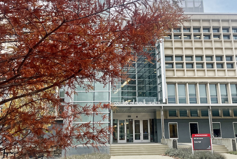Cunz Hall in the autumn