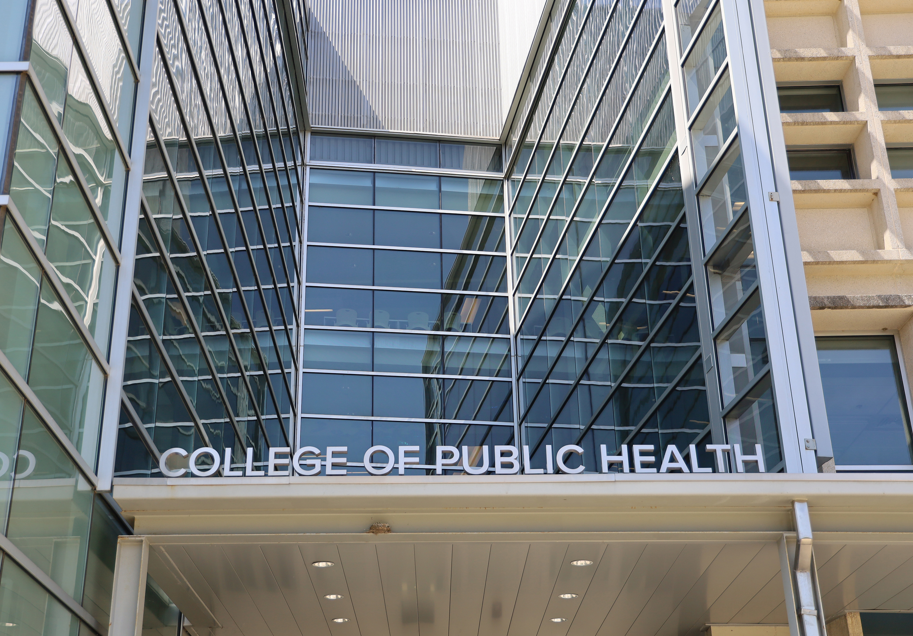 close shot of the front of Cunz hall
