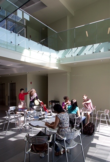 atrium in Cunz Hall