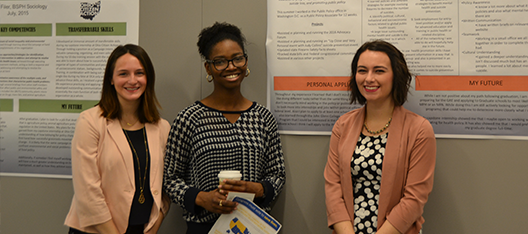 students at poster presentation