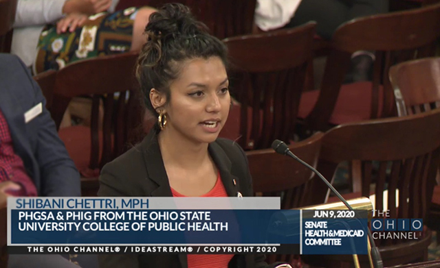 Shibani Chettri at the Ohio Statehouse