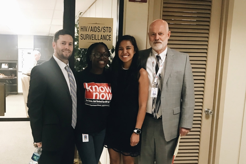 Laila Rhodes with colleagues at the Arkansas Department of Health