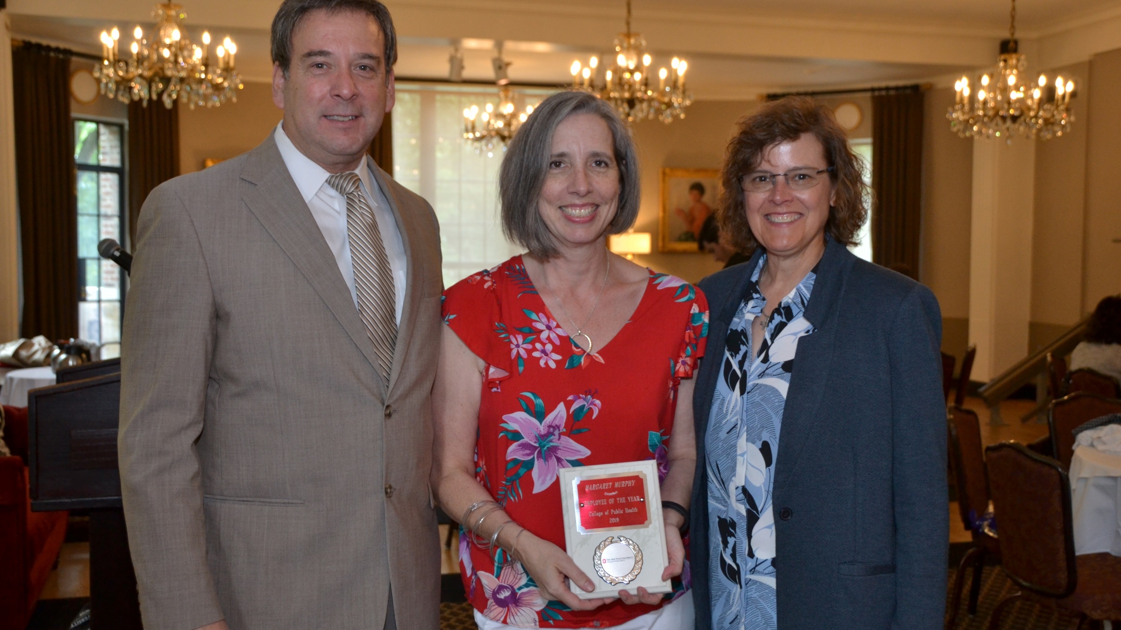 (Left to right) Michael Bisesi, Margaret Murphy and Dean Amy Fairchild.