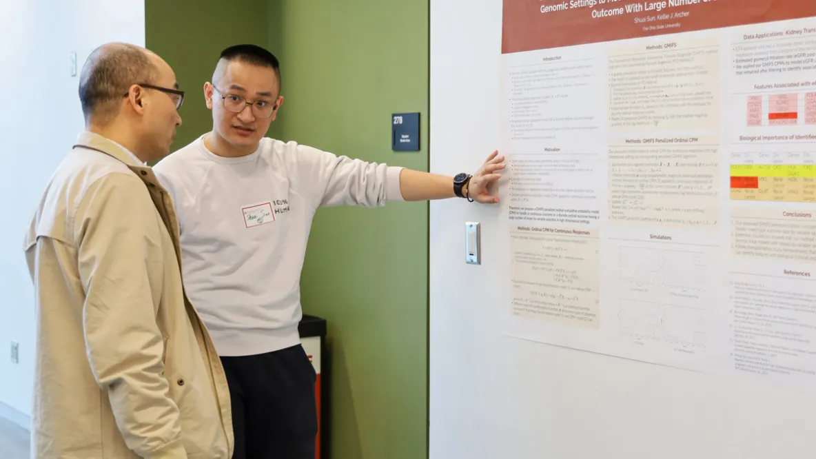 Biostats student shares research with faculty