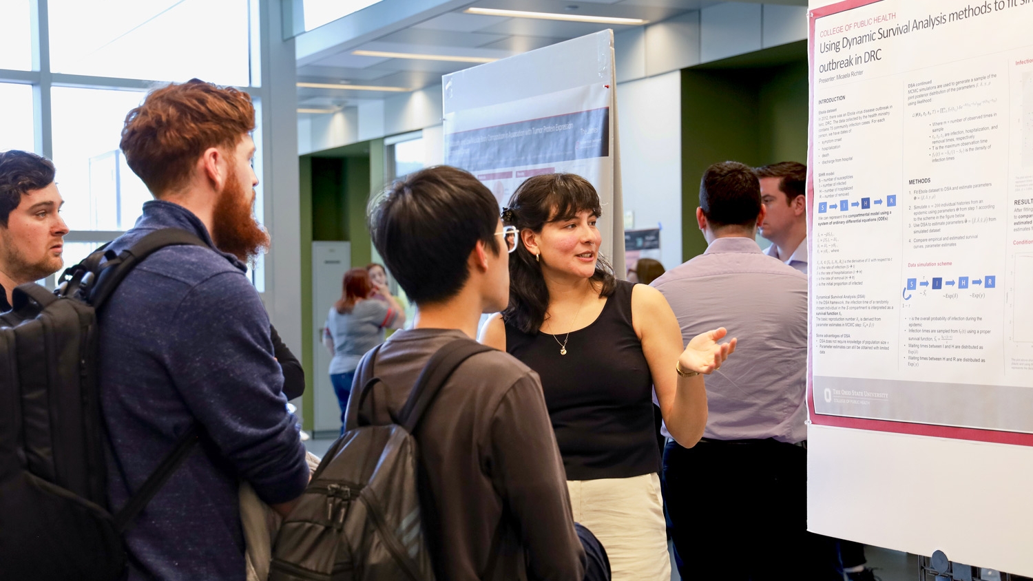 Biostats students shares research results at graduate student poster day