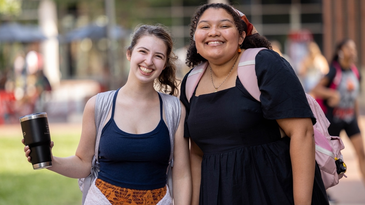 Two Ohio State students smiling