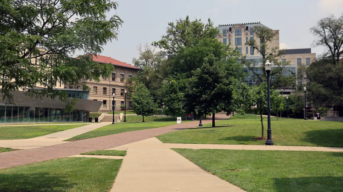 A view of campus from Cunz Hall