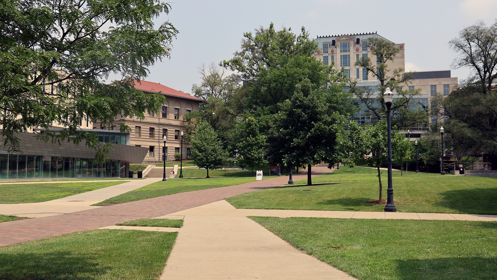 A view of campus from Cunz Hall