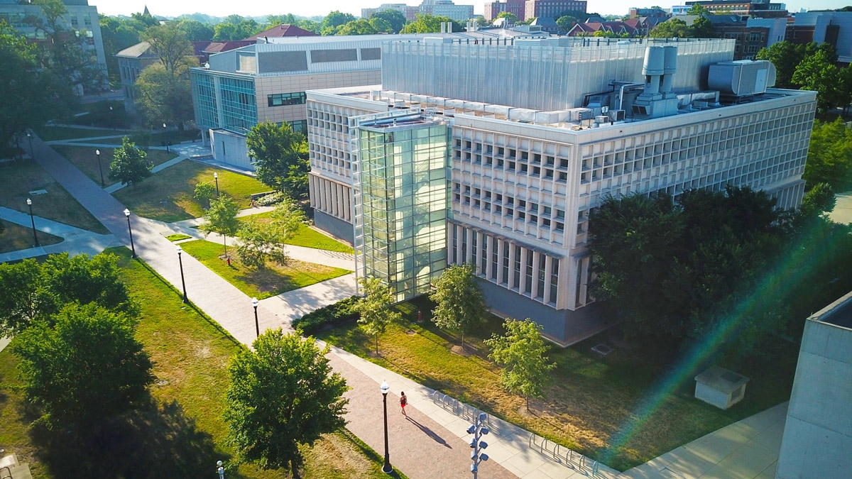 Cunz Hall aerial shot