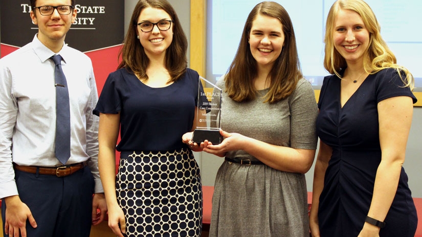 The winning team, from left: Justin Casto, Carra Gilson, Erin Shafer and Corinne Hendrock