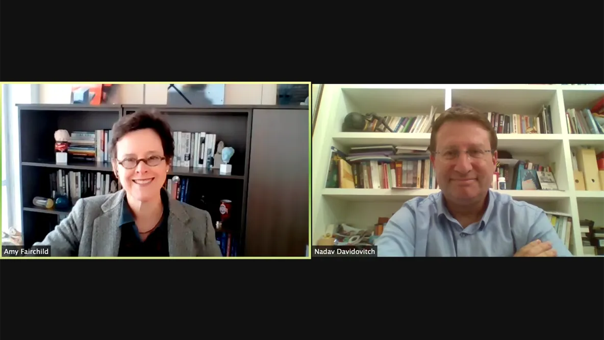 Dean Amy Fairchild and Dr. Nadav Davidovitch