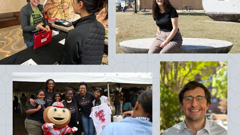 photo collage of two alumni and two current students in the BSPH-MPH program