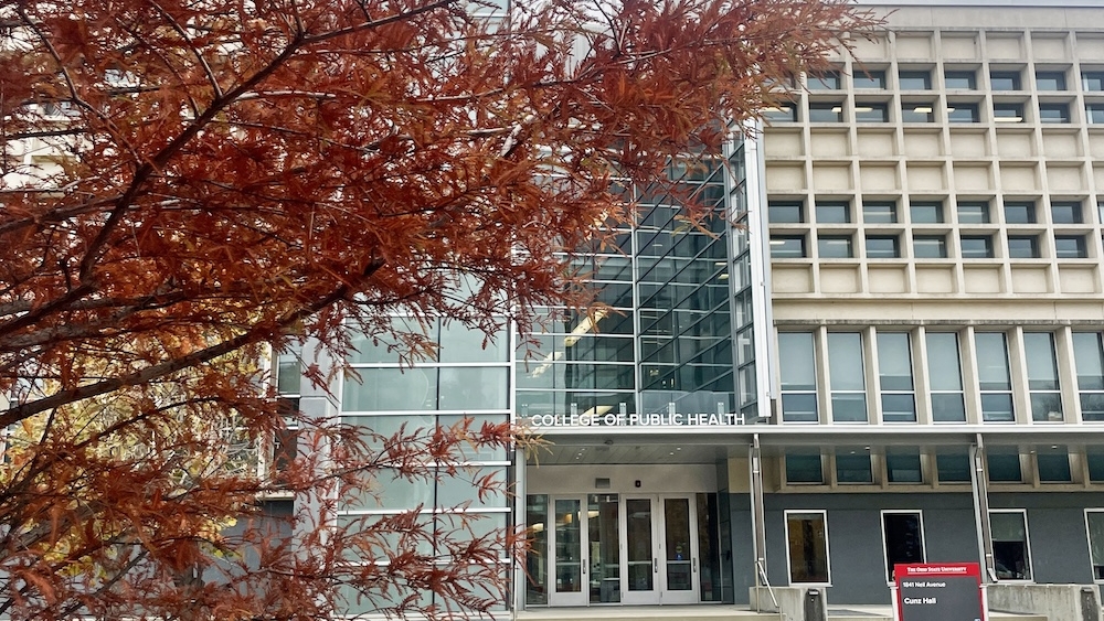 Cunz Hall in the autumn