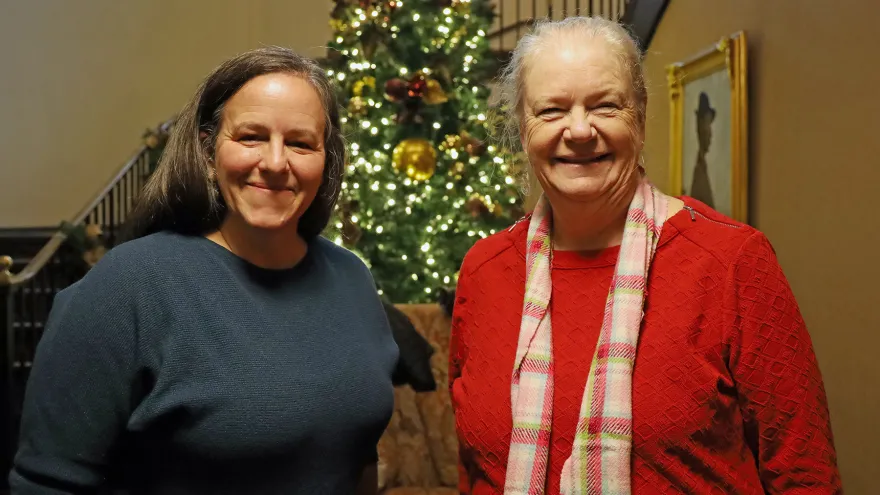 Karen Reider and Karla Zadnik pose for a photo
