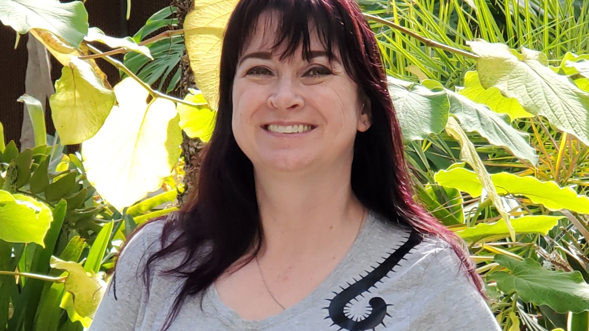 Natalie Hickman at Ohio State's Biological Sciences Greenhouse