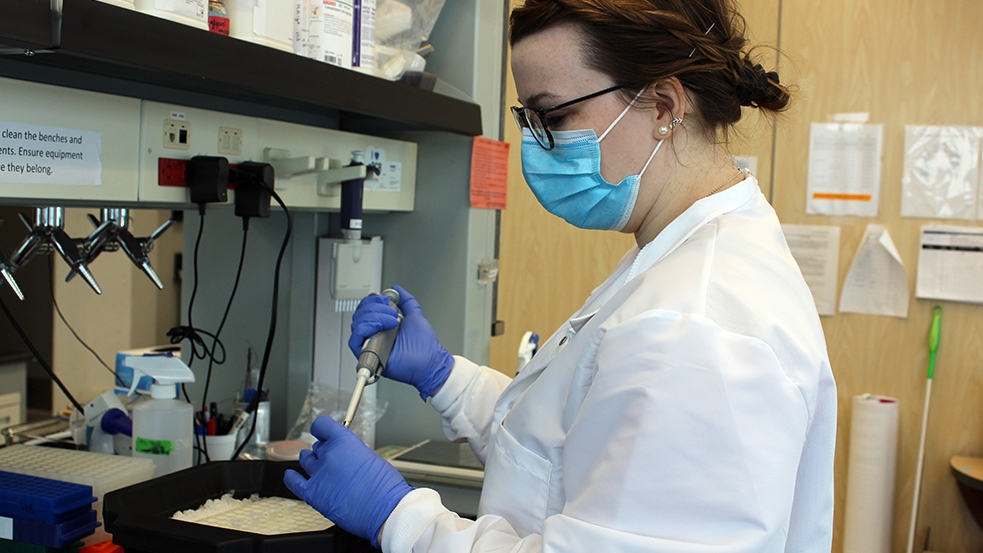 Molly Mills in lab