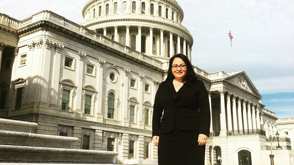 Alumna Naomi Adaniya at Capitol Hill