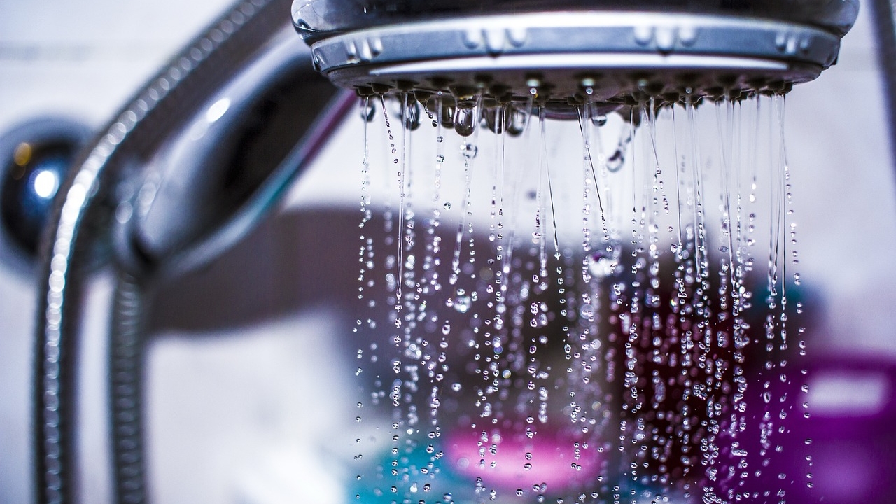 Shower head with water coming out