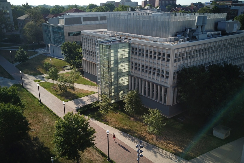 Arial photo of Cunz Hall, home to Ohio State's College of Public Health