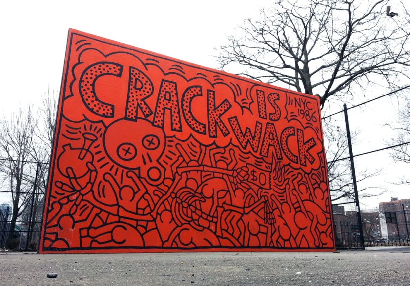 Crack is Wack mural by artist Keith Haring