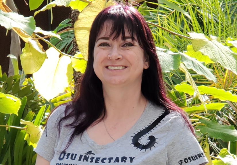 Natalie Hickman at Ohio State's Biological Sciences Greenhouse