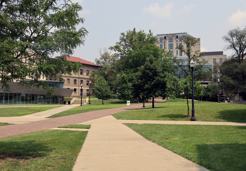 A view of campus from Cunz Hall