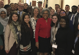 CPH students and staff with Rep. Joyce Beatty in Washington, D.C. 