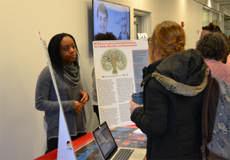 CPH student Chinenye Bosah shares information about the Multicultural Public Health Student Association.