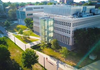 Cunz Hall aerial shot